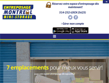 Tablet Screenshot of montrealministorage.com